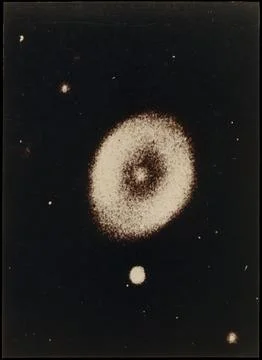 Nebuleuse de la Lyre ca. 1885 Paul Henry French Astronomers at the Paris Ob.. 스톡 사진