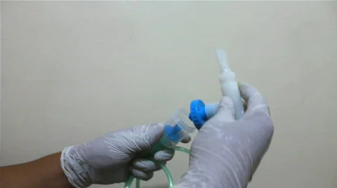 Nebulization device checked. Stock Footage 714039
