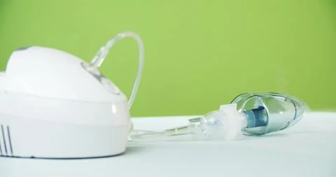 Nebulizer machine for cough medicine Stock Footage 141855950