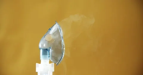 Nebulizer machine for cough medicine Stock Footage 141856005