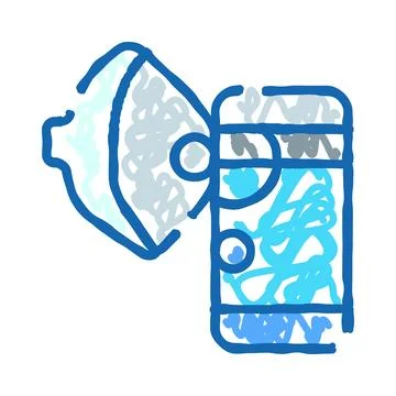 Nebulizer machine providing breathing therapy medical equipment Stock Illustration