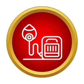 Nebulizer machine providing breathing therapy icon Stock Illustration