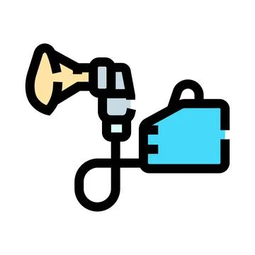 Nebulizer machine providing respiratory therapy treatment Stock Illustration