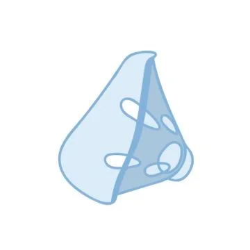 Nebulizer mask icon .Contour vector illustration of aerosol lung respiration  Stock Illustration