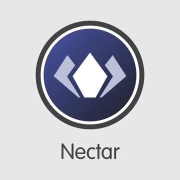 NEC - Nectar. The Logo of Cryptocurrency or Market Emblem. Stock Illustration