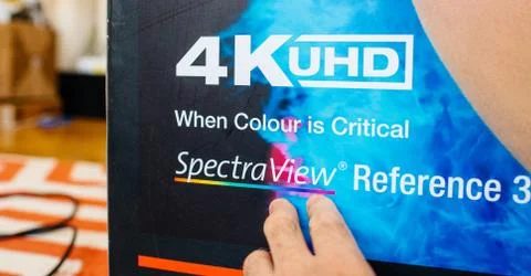 Nec Spectraview Reference 322 HD monitor display Stock Photos