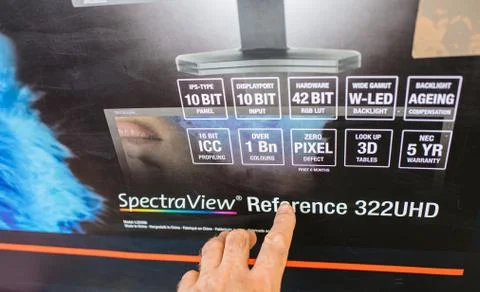 Nec Spectraview Reference 322 HD monitor display Stock Photos