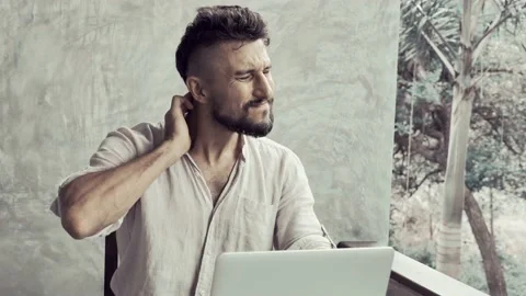 Neck back pain Stock Footage 130363909