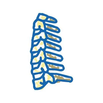 Neck bone icon doodle illustration Stock Illustration
