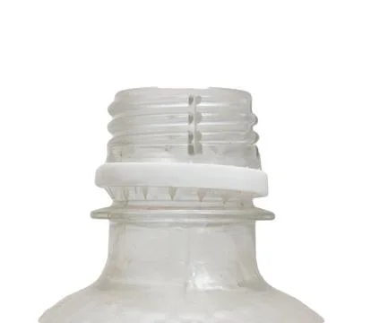 The neck of the bottle on a white background Stock Photos
