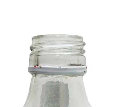 The neck of the bottle on a white background Stock Photos