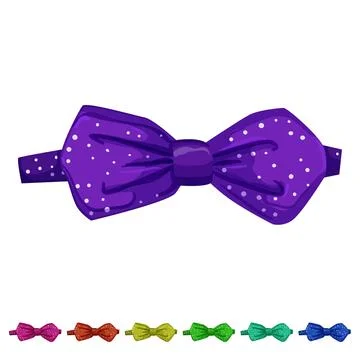 Neck bow tie cartoon vector graphic Stock Illustration
