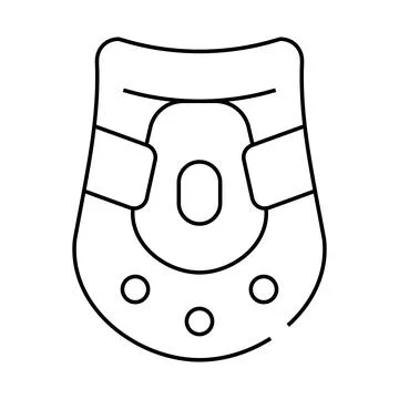 Neck brace line icon vector isolated illustration Stock Illustration