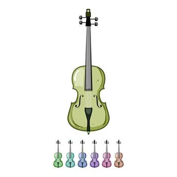 Neck cello cartoon vector graphic Stockillustratie