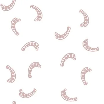Neck chicken glyph seamless pattern 스톡 일러스트