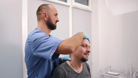 Neck correction, Therapeutic session, Physical care Stock Footage 306401089