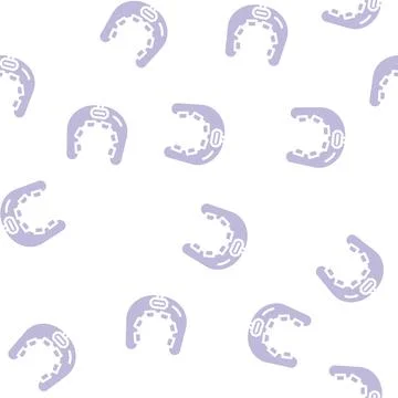 Neck ems training glyph vector seamless pattern Stock Illustration