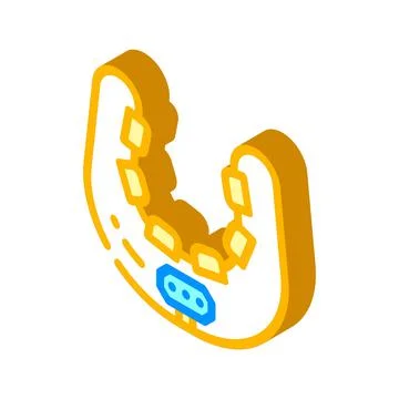 Neck ems training isometric icon vector illustration Stock Illustration