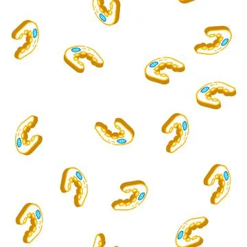 Neck ems training isometric icon seamless pattern Stock Illustration