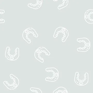 Neck ems training line vector seamless pattern Stock Illustration