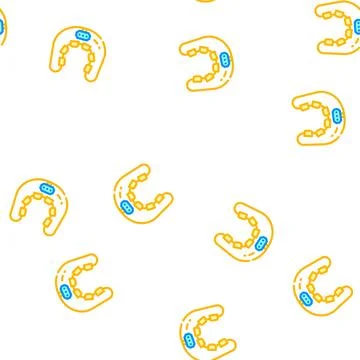 Neck ems training vector seamless pattern Stock Illustration