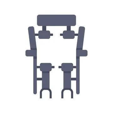 Neck exercise machine is helping people to recover from injury Stock Illustration