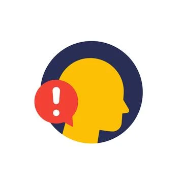Neck pain icon, flat vector Illustrazione stock