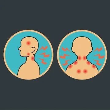 Neck pain Stock Illustration