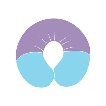 Neck pillow icon design Stock Illustration