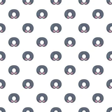 Neck pillow pattern featuring cute cat paw prints Stock Illustration