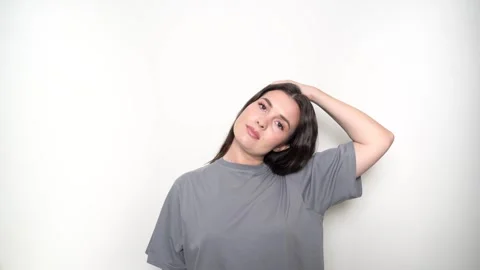 Neck side stretch left Stock Footage 314187322