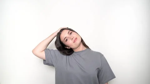 Neck side stretch right Stock Footage 314187333