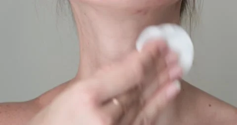 Neck skin care. Stock Footage 160063963