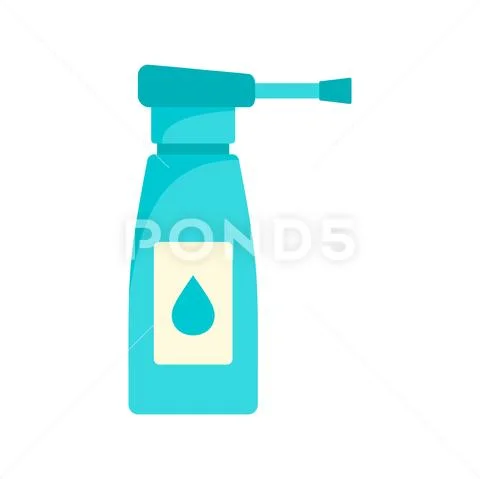 Neck spray icon, flat style Stock Illustration