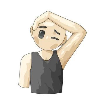 Neck stretch illustration Stock Illustration