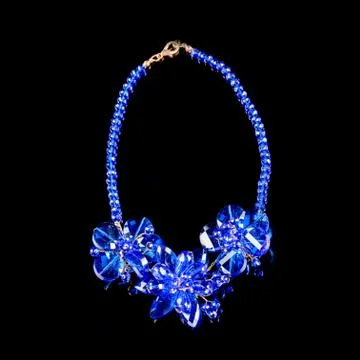 Necklace on a black background Stock Photos