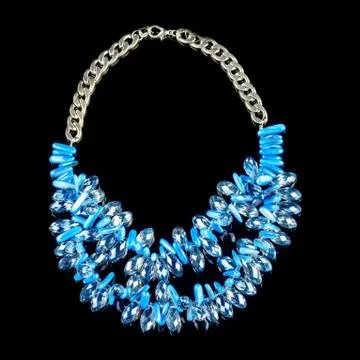 Necklace on a black background Stock Photos