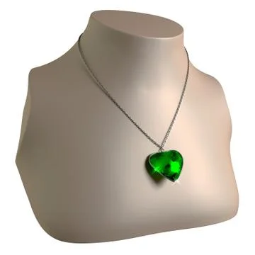 Necklace on bust stand Stock Illustration
