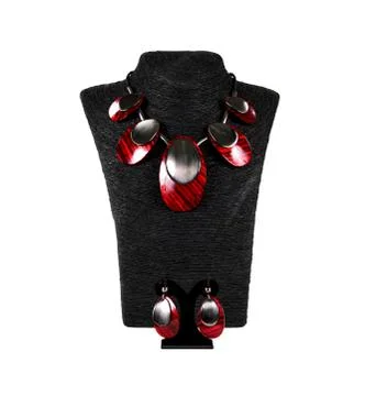 Necklace classical style on a white background . Foto stock