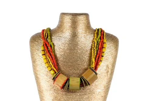 Necklace classical style on a white background . Foto stock