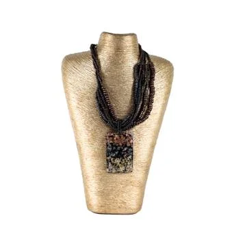 Necklace classical style on a white background . Stock Photos
