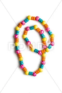 Necklace with colorful beads Stock Photos