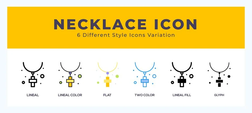 Necklace icon in different style vector illustration. Stock Illustration