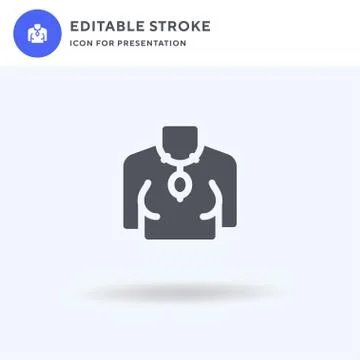 Necklace icon vector, filled flat sign, solid pictogram isolated on white, lo Stockillustratie