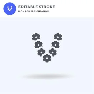 Necklace icon vector, filled flat sign, solid pictogram isolated on white, logo イラスト素材