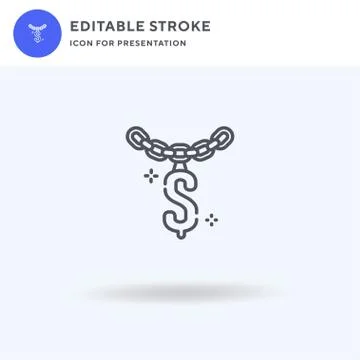 Necklace icon vector, filled flat sign, solid pictogram isolated on white, logo Stock Illustration