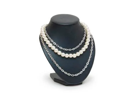 Necklace isolated on the white background Stock Photos