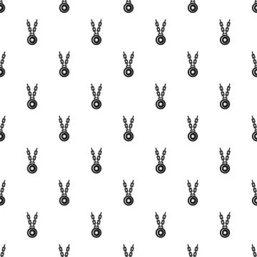 Necklace medallion pattern seamless Stock Illustration