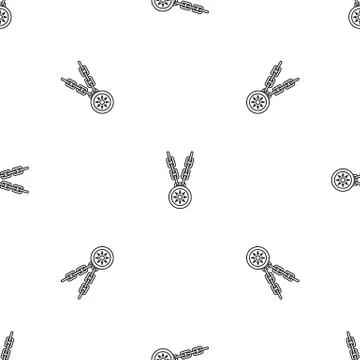 Necklace medallion pattern seamless vector 스톡 일러스트