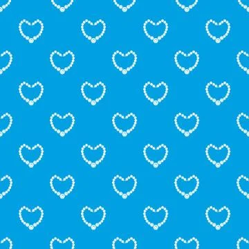 Necklace pattern seamless blue Illustrazione stock